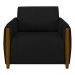 Poltrona Decorativa para Sala de Estar 98cm Amaranto M22 Veludo Preto - Mpozenato