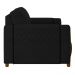 Poltrona Decorativa para Sala de Estar 98cm Amaranto M22 Veludo Preto - Mpozenato