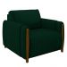 Poltrona Decorativa para Sala de Estar 98cm Amaranto M22 Veludo Verde - Mpozenato