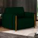 Poltrona Decorativa para Sala de Estar 98cm Amaranto M22 Veludo Verde - Mpozenato