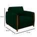 Poltrona Decorativa para Sala de Estar 98cm Amaranto M22 Veludo Verde - Mpozenato