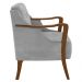 Poltrona Decorativa para Sala de Estar Capitonê Lapa M22 Veludo Cinza - Mpozenato