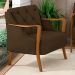 Poltrona Decorativa para Sala de Estar Capitonê Lapa M22 Veludo Marrom - Mpozenato