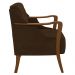 Poltrona Decorativa para Sala de Estar Capitonê Lapa M22 Veludo Marrom - Mpozenato