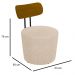 Poltrona Decorativa para Sala de Estar Redonda 53cm Le Moon M22 Linho Cru - Mpozenato
