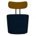 Poltrona Decorativa para Sala de Estar Redonda 53cm Le Moon M22 Veludo Azul Marinho - Mpozenato