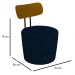 Poltrona Decorativa para Sala de Estar Redonda 53cm Le Moon M22 Veludo Azul Marinho - Mpozenato