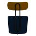 Poltrona Decorativa para Sala de Estar Redonda 53cm Le Moon M22 Veludo Azul Marinho - Mpozenato