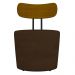 Poltrona Decorativa para Sala de Estar Redonda 53cm Le Moon M22 Veludo Marrom - Mpozenato