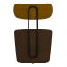 Poltrona Decorativa para Sala de Estar Redonda 53cm Le Moon M22 Veludo Marrom - Mpozenato