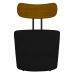 Poltrona Decorativa para Sala de Estar Redonda 53cm Le Moon M22 Veludo Preto - Mpozenato