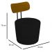 Poltrona Decorativa para Sala de Estar Redonda 53cm Le Moon M22 Veludo Preto - Mpozenato
