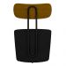 Poltrona Decorativa para Sala de Estar Redonda 53cm Le Moon M22 Veludo Preto - Mpozenato