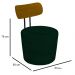 Poltrona Decorativa para Sala de Estar Redonda 53cm Le Moon M22 Veludo Verde - Mpozenato
