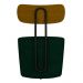 Poltrona Decorativa para Sala de Estar Redonda 53cm Le Moon M22 Veludo Verde - Mpozenato