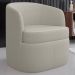 Poltrona Giratória Decorativa para Sala Dandara Z08 Boucle Bege - Mpozenato