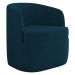 Poltrona Giratória Decorativa para Sala Dandara Z08 Veludo Azul - Mpozenato