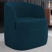 Poltrona Giratória Decorativa para Sala Dandara Z08 Veludo Azul - Mpozenato