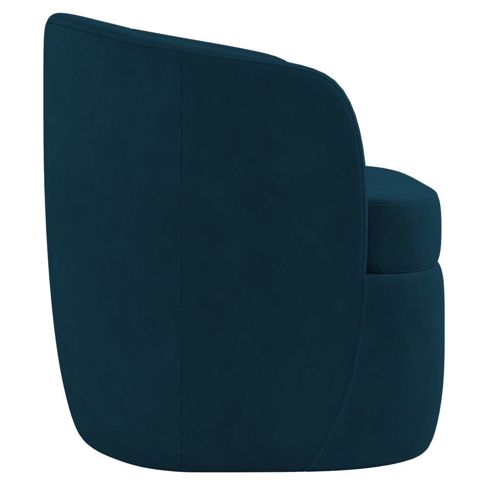 Poltrona Giratória Decorativa para Sala Dandara Z08 Veludo Azul - Mpozenato
