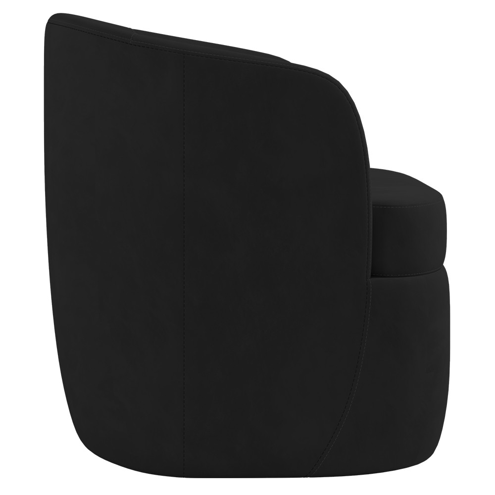 Poltrona Giratória Decorativa para Sala Dandara Z08 Veludo Preto - Mpozenato