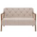 Poltrona Namoradeira 2 Lugares 135cm Capitonê Lapa M22 Linho Cinza - Mpozenato