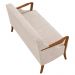 Poltrona Namoradeira 2 Lugares 135cm Capitonê Lapa M22 Linho Cinza - Mpozenato