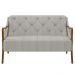 Poltrona Namoradeira 2 Lugares 135cm Capitonê Lapa M22 Linho Cru - Mpozenato