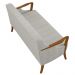 Poltrona Namoradeira 2 Lugares 135cm Capitonê Lapa M22 Linho Cru - Mpozenato