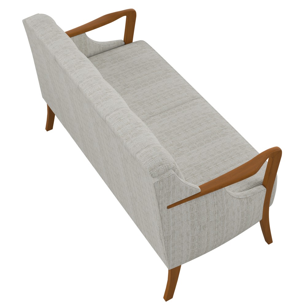 Poltrona Namoradeira 2 Lugares 135cm Capitonê Lapa M22 Linho Cru - Mpozenato