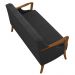 Poltrona Namoradeira 2 Lugares 135cm Capitonê Lapa M22 PU Preto - Mpozenato