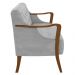 Poltrona Namoradeira 2 Lugares 135cm Capitonê Lapa M22 Veludo Cinza - Mpozenato