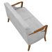 Poltrona Namoradeira 2 Lugares 135cm Capitonê Lapa M22 Veludo Cinza - Mpozenato