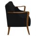 Poltrona Namoradeira 2 Lugares 135cm Capitonê Lapa M22 Veludo Preto - Mpozenato
