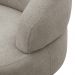 Poltrona Para Sala Base Madeira Giratória Litta F05 Boucle Marrom - Mpozenato