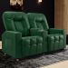 Poltrona Reclinável Para Cinema 2 Lugares Praddo FH9 PU Verde - Mpozenato