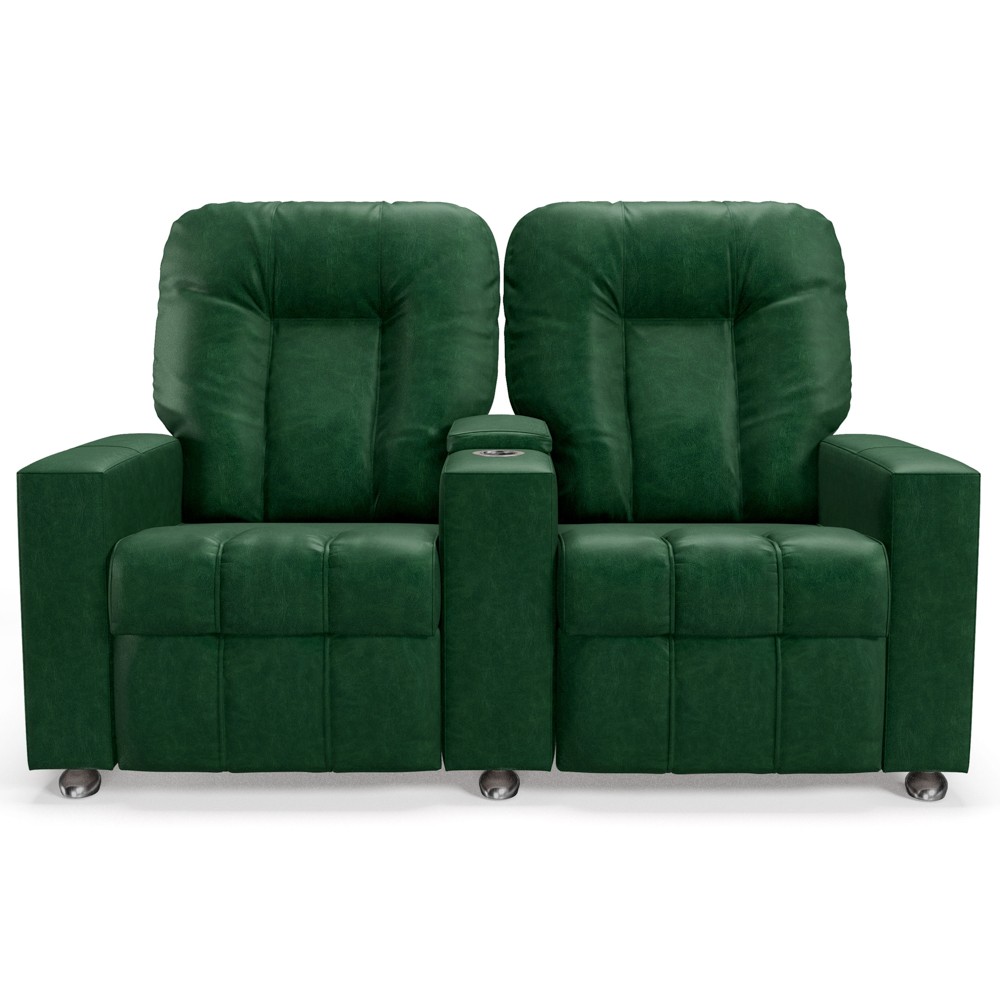 Poltrona Reclinável Para Cinema 2 Lugares Praddo FH9 PU Verde - Mpozenato