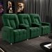 Poltrona Reclinável Para Cinema 3 Lugares Praddo FH9 PU Verde - Mpozenato