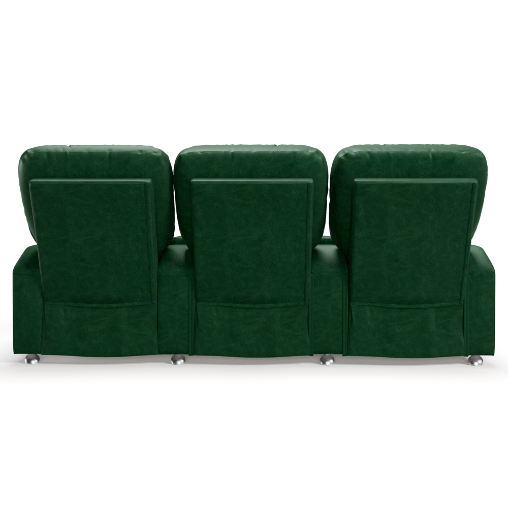 Poltrona Reclinável Para Cinema 3 Lugares Praddo FH9 PU Verde - Mpozenato