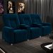 Poltrona Reclinável Para Cinema 3 Lugares Praddo FH9 Veludo Azul Marinho - Mpozenato