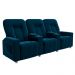 Poltrona Reclinável Para Cinema 3 Lugares Praddo FH9 Veludo Azul Marinho - Mpozenato