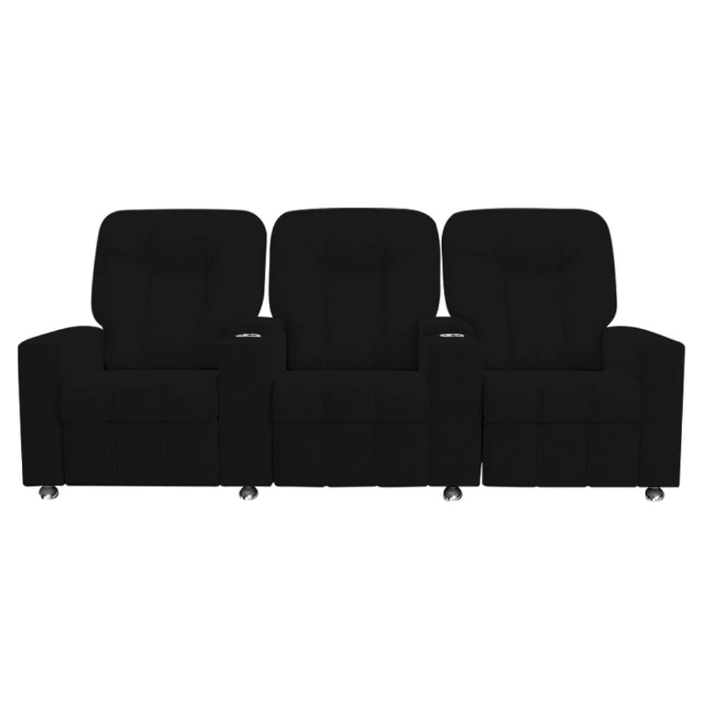 Poltrona Reclinável Para Cinema 3 Lugares Praddo FH9 Veludo Preto - Mpozenato