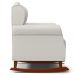 Poltrona de Amamentação Base de Madeira Balanço e Puff Lucy P04 Linho Off White - Mpozenato