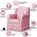 Poltrona de Amamentação e Descanso Fixa Lucy P04 Sintético Rosa - Mpozenato