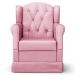 Poltrona de Amamentação e Descanso Fixa Lucy P04 Sintético Rosa - Mpozenato
