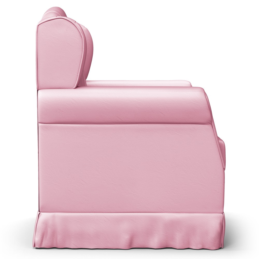 Poltrona de Amamentação e Descanso Fixa Lucy P04 Sintético Rosa - Mpozenato