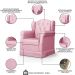 Poltrona de Amamentação e Descanso com Balanço Lucy P04 Sintético Rosa - Mpozenato