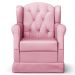 Poltrona de Amamentação e Descanso com Balanço Lucy P04 Sintético Rosa - Mpozenato