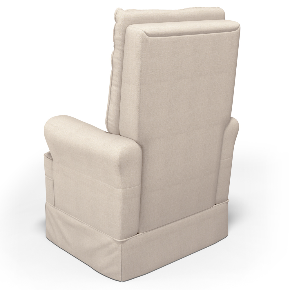 Poltrona de Amamentação e Descanso com Balanço e Puff Laís G05 Linho Creme - Mpozenato
