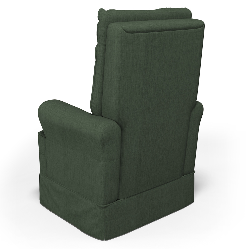 Poltrona de Amamentação e Descanso com Balanço e Puff Laís G05 Linho Verde - Mpozenato