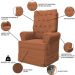 Poltrona de Amamentação e Descanso com Balanço e Puff Laís G05 Veludo Terracota - Mpozenato